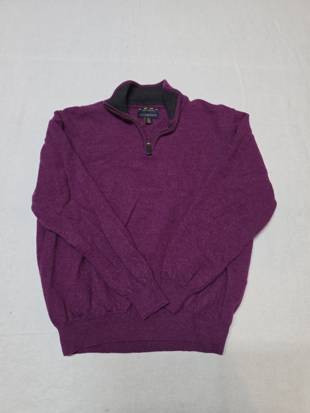 Club Room Womens Cashmere Purple Size Medium Long Sleeve Sweater